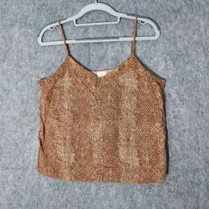 A New Day Cami M‎ Snakeskin Spaghetti Straps V Neck Loose Fit Mob Wife Edgy